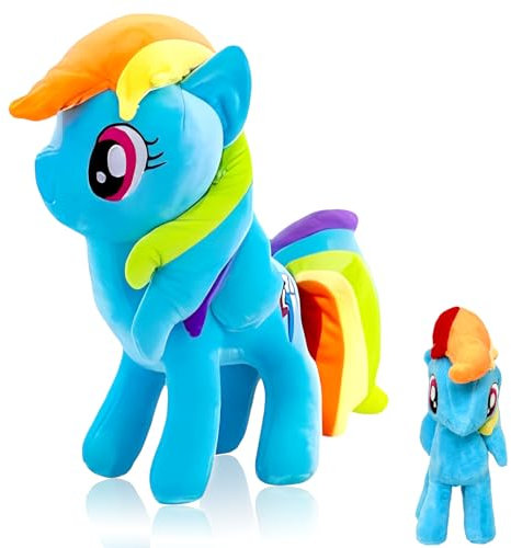Ubephant Plüschtier Little Pferd, Reinbow Dash Kuscheltier Blau, 20cm Stuffed Animal, Kawaii Kuscheltier Pferd Plüsch, Plushies Pferd Spielzeug Puppe Geschenk