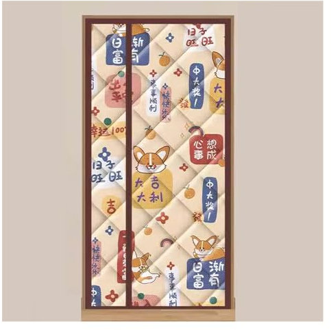 Wärmeisolierter Türvorhang Magnetischer wärmeisolierter Türvorhang, Türvorhänge aus dicker Baumwolle, winddicht, schalldicht, Türabdeckung for Wintereingang, Haustür Wärmeschutzvorhang (Color : A, S