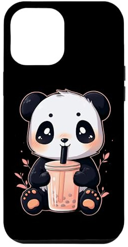 Panda Bär Boba Tea Bubble Tea Anime Kawaii Hülle für iPhone 12 Pro Max