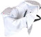 Babylux Baby EINSCHLAGDECKE 90 x 90 cm Einlage Babyschale Kinderwagen Buggy Decke Autoschale Autositz Minky Baumwolle 3-Punkt-Gurt Kleinkind Babydecke (7. Weiß +Herzen)
