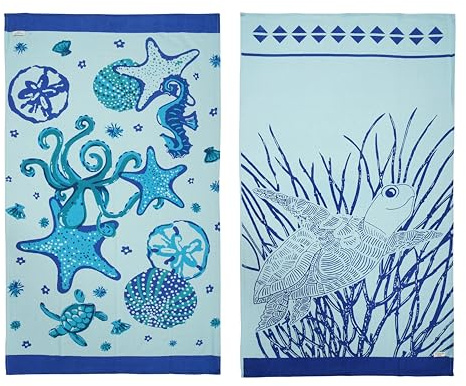 LANE LINEN Beach Towels for Women, 2 Pack Oversized, Pre-Washed, No-Shrink, Sand-Free, Quick Dry, Lightweight Travel Beach Towels for Pool & Shore, Soft and Absorbent – 39x71, Sky Blue