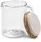 De'Longhi DLSC078 Thermokaraffe aus doppelwandigem Glas, 350ml, mit Bambusdeckel und Silikondichtung, modernes Design, leicht zu reinigen