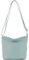 modamoda de T198 kleine Damen Leder Umhängetasche Schultertasche handmade in Italy, Farbe:Eisblau