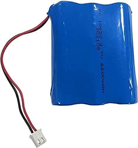 JJoias Rechargeable Lithium ION Battery Pack - 3.7V 6600mAh (3 X Icr18650 2200 MAh Parallel 18650 Batteries) 3.9 Inch (10cm) Cable JST PH Female Connector
