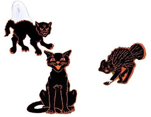 Brensty 3 Stück Halloween-Dekorationen für Den Außenbereich, Christbaumschmuck, Festivalpfähle, Schornstein-Requisiten