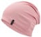 HAMUNI Slouchy Beanie Mütze Damen, Bequeme Baumwolle Mütze Herren, Doppellagige Weiche Winddichte Dünne Mütze, Klassische Modische Beanie Mütze Perfekt für den Alltag und Übergangszeiten (Rosa)