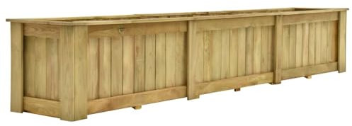 Iiaky Jardinière surélevée 291x50x50 cm Bois de pin imprégné,Jardiniere sur Pieds,Jardiniere Terrasse