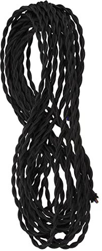 KONTONTY 1 Rolle Elektrokabel Gedrehter Ummantelter Draht Isoliertes Lampenkabel Für Antike Glühbirnen Und Leuchten