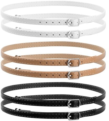 Dokeno 3 Pares Correas de Tacón Alto Cordones de Zapatos de Tacones Altos Desmontables Cordones de Zapatos Antideslizantes Correas de Zapatos con Hebilla Adecuado para Tacones Altos, Sandalias