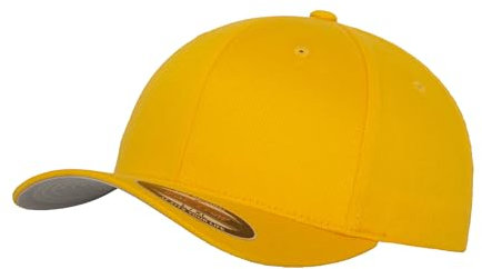 GIDUTEX Flexfit Unisex Wooly Combed Cap inkl. Schlüsselband graue Unterseite Baseball Cap Basecap (DE/NL/SE/PL, Alphanumerisch, L, XL, Gold)