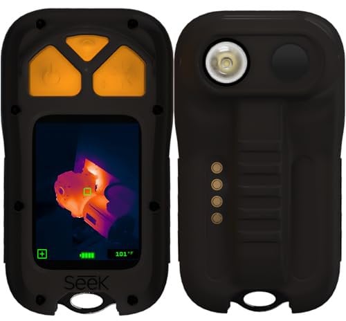 Seek Thermal Reveal 300 Thermokamera, 320 x 240 hochauflösende Wärmebildkamera, 25 Hz Bildfrequenz, -15,6 °C ~ 550 °C Temperaturbereich, IR-Kamera mit Taschenlampe für Inspektion, Jagd, Bootfahren,