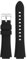 MBUIOPJ Silikon-Armband aus Gummi, kompatibel mit Oris Aquis 7330 7740, gestreiftes Uhrenarmband, konvexes Armband, Schwarz/Blau, 24 x 11 mm, 24 x 12 mm(Black silver pin,24-11mm)