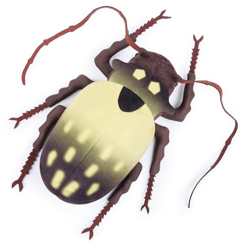 RLOMUTE Alpenbock Plüschtier realistisches Stofftier weiches Käfer insect kuscheliges für Gastgeschenke Schlafzimmer Auto Heimdekoration Sammlergeschenk für Kinder Jungen Mädchen 9.4Zoll Gelb