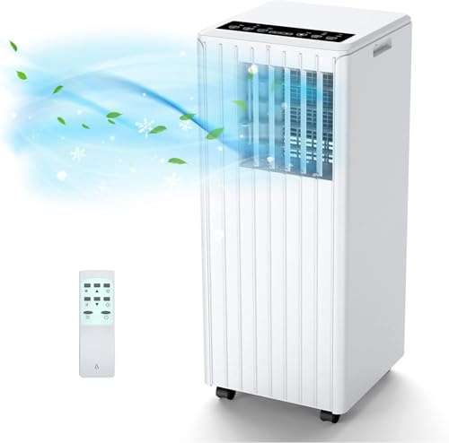 Portable Klimagerät 7000BTUs 2,0kW, Kühlen & Lüften & Entfeuchten, bis 68m³(25㎡), Mobile Klimaanlage mit Abluftschlauch [Energieklasse A]