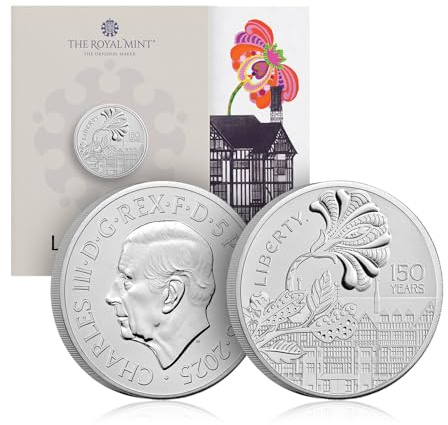 The Koin Club Royal Mint 150 Years of Liberty London UK 2025 Brilliant Uncirculated BU £5 Coin