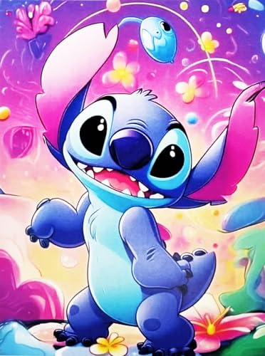 Disney Dekoratives Wandposter, Serie Cartoon Lilo und Stitch, Druck auf beschichtetem Papier, 40 x 30 cm, ohne Rahmen