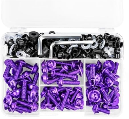 Dadi parabrezza 190 Pezzi Di Bulloni E Viti Per Carenatura Per Y&amaha Kit viti moto(VIOLA)