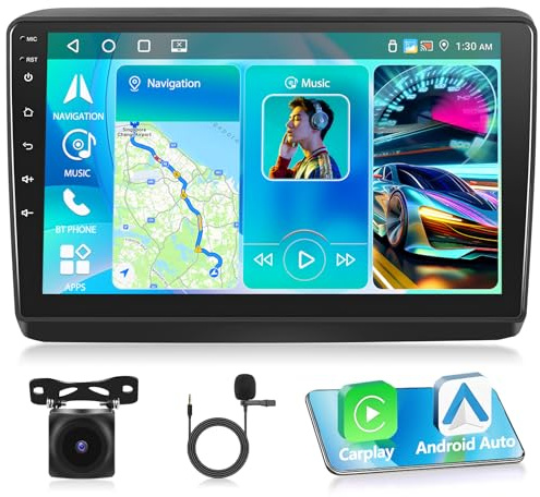 Autoradio Motorsi Android 4+64G Per Fiat DUCATO 2010 Citroen Jumper Peugeot Boxer, Autoradio 9 Pollici Android 15 Con Carplay GPS WiFi Bluetooth 5.0 FM/RDS Telecamera AHD Posteriore, Supporta DAB