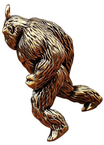Toyvian Porte-clés Gorille en Laiton Vintage Orné D'une Petite Statue Gorille Rétro, Ornement Suspendu Polyvalent pour Décoration Bureau et Collection
