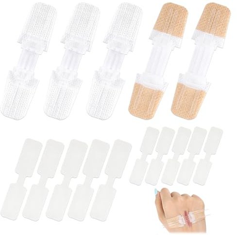 15 Piezas Puntos De Aproximacion Puntos Sutura Adhesivos Steri Strip Tiritas Cicatrizantes Ajustable Transpirable Agradable Al Tacto Sin Dolor Ideal Para Acampadas Y Actividades Al Aire Libre Cómodo