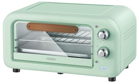 Horno de convección, horno tostador eléctrico para encimera para el hogar y el restaurante, mini horno multiusos, horno retro multifunción de 12 L