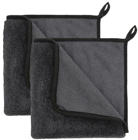 2PCS Bathroom Drying Cloth – Shower Glass Cleaning Cloth, Window Wipe | Car Drying Towel, Multipurpose Cleaning Cloth for Mirrors, Shower Screens, Bathroom Surfaces and Glass (40×40cm)