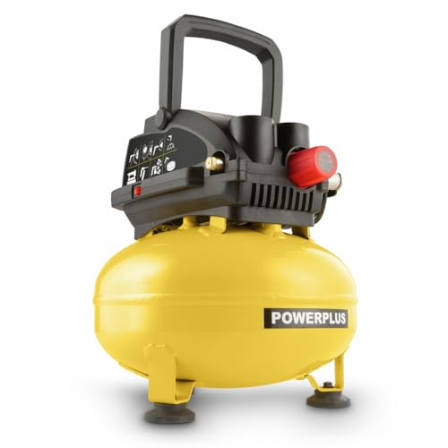 Powerplus Kompressor POWX17245 - Kompressor kein Öl, Pancake-Tank 750W 11L