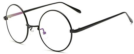 Lunettes de Lecture Rondes Monture Lunettes de Vue/Protection Vintage Anti-fatigue Lunettes à Verre Transparent Femme Homme