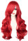 ATAYOU Lange Damen Rot Perücke Synthetische Cosplay Perücke Für Frauen Mit 1 Perücke Kappe (Lange Rot B)