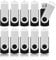 KOOTION USB Speichersticks 16GB 10 Stück USB Sticks Set 10 STK Memory Sticks Speicher Sticks 16G Bunt Flash-Laufwerk USB 2.0 10er Pack USB Flash Drives Metall Thumb Flash Stick 16 Gbyte, Schwarz