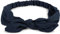 styleBREAKER Damen Haarband einfarbig mit Schleife und Gummizug, Stirnband, Headband, Pinup, Rockabilly, Haarschmuck 04026035, Farbe:Dunkelblau