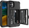 WeLoveCase iPhone 11 Wallet Case Defender Wallet Credit Card Holder Cover with Hidden Mirror Three Layer Shockproof Heavy Duty Protection All-Round Armor Protective Case for iPhone 11 Black