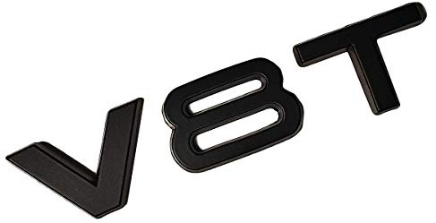 MCK Auto V8T Black Matt Kotflügel vorne hinten schwarz glänzend Abzeichen Logo Boot Emblem Sticker Adhesive RS6 RS7 S8 R8 S6 S7 S8 HB9L1
