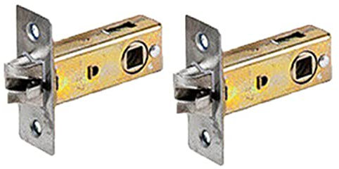 TOOLDO 2 Sets Tubular Mortice Latch Stainless Steel Door Latch Sprung Lever Door Handles Forked 70mm