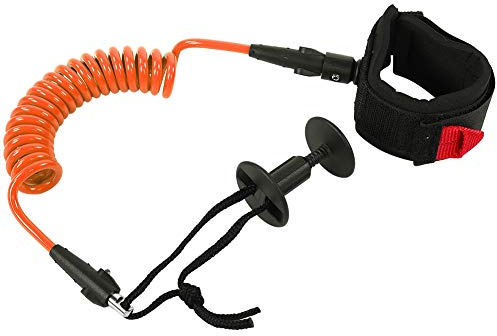 Demeras Spiral Leash Surfing Body Board Ankle Leash 5.5mm/5.5m Surf Accessories (Orange)