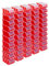 Stapelboxen Set – 50x Stapelbox mit Deckel 155x100x70 mm – Sichtbox Stapelbox Lagerbox, Rot