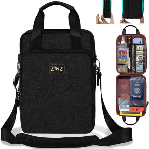 ZINZ Schlanke und erweiterbare Tasche 12,9 13 Zoll Reise-Laptop-Schultertasche für MacBook Air 13 M3/M2/M1, MacBook Pro 13 M2/M1, iPad Pro 12,9/13/11, iPad Air 13,B02K01