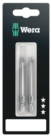 Wera 05073068001 867/4 Z TORX BO Bits mit Bohrung SB 867/1, silber/grau