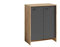 byLIVING Schuhschrank Ben/Schuhkommode in Artisan Eiche-Optik hell-braun/Front anthrazit/kleine Flur-Kommode mit Zwei Türen Einlegeböden/Sideboard klein/B 63, H 83, T 35 cm