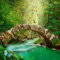 marburg Tapete grün braun Vliestapete Glööckler Jungle RTL Natur Dschungel Wald Fluss Miniposter für Schlafzimmer Wohnzimmer oder Küche 1,60 x 1,60m 33424