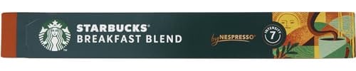 STARBUCKS By Nespresso Breakfast Blend Kaffeepads (1 Stück, insgesamt 10 Kapseln, 56 kg)