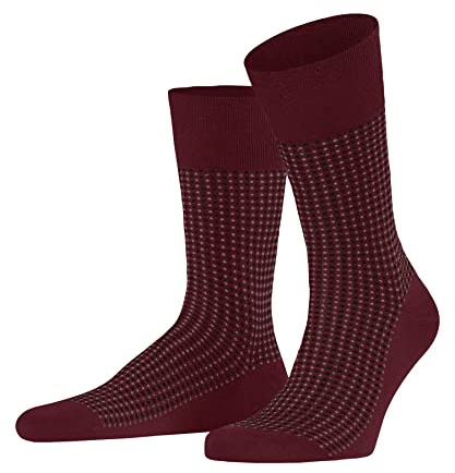 FALKE Herren Socken Uptown Tie M So Baumwolle gemustert 1 Paar, Rot Scarlet 8228, 39-40