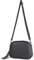 modamoda de - T238 - ital. Damen Umhängetasche Leder Medium, Farbe:Anthrazitgrau