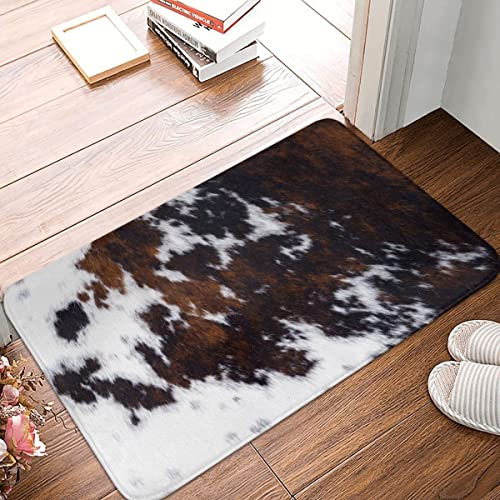 YACANNA Fußmatte für Innen Außen Waschbare Fernweh Kuh Kunst Fußmatte Teppich Bodendekoration Badezimmer Küche Wohnzimmer 60x90cm