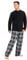 CityComfort Mens Pyjamas Set Super Soft Fleece 2 Piece Set Loungewear Nightwear Gifts for Men (Black Checked, XL)