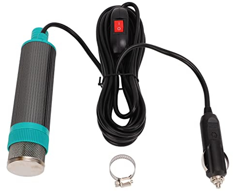 Pompa di Trasferimento Acqua Olio, Filtro in Acciaio Inossidabile 100W Corpo in Lega di Alluminio Pompa di Trasferimento 12V per Rimorchio Camper