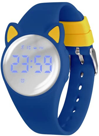 BEN NEVIS Reloj de Pulsera Digital con podómetro, vibración, Alarma, Distancia, cronómetro y Ejercicio, Resistente al Agua, Recargable, para Actividades al Aire Libre, para niños y niños