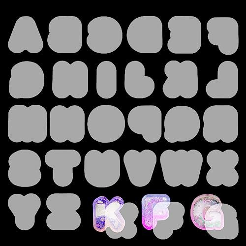 Voyyphixa 10 Satz A to Z Schüttelkarten Folie Plastik Versiegelung Schutzfolien für Alphabet Harzschüttlerformen PVC Blätter Transparente Versiegelung Folien NO Schneiden (10 Set Seal Films)