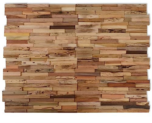 TALCUS 10 Stück 1,03 m² Teakholz Recycling Wandverkleidung Platten