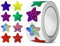 RHZXD 500 Stück Glitzer Sticker, Eine Rolle 2,5cm Sterne Aufkleber, Selbstklebende Farbige Belohnung Stern Aufkleber Für Klassenzimmer Lehrer Zubehör